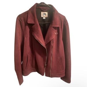faux suede moto iacket from old navy
